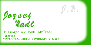 jozsef madl business card